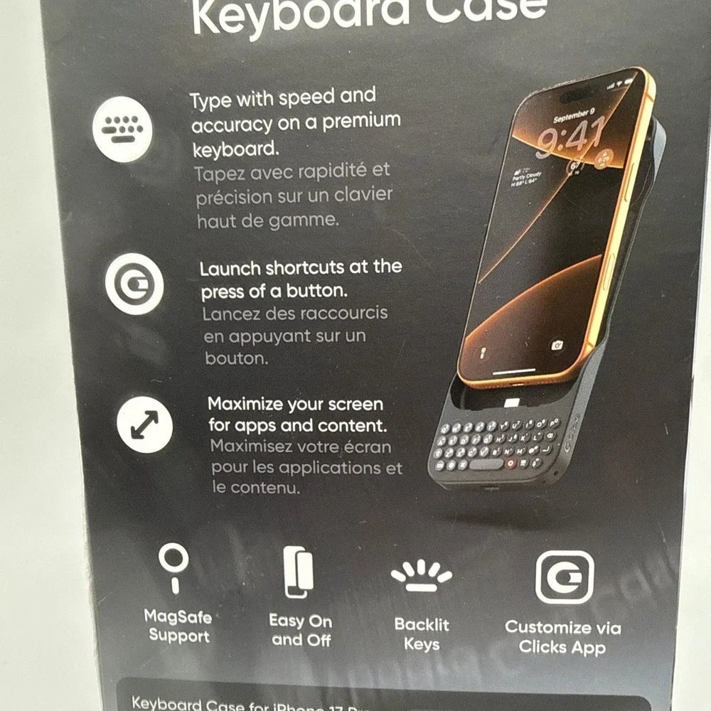 Black Keyboard Case for iPhone 17 Pro